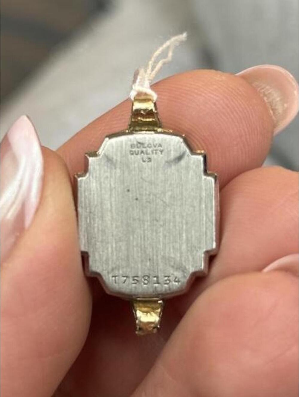 1957 Bulova "Gilda A" 10k White Gold Plated Cocktail Watch Gold Fill - Picture 2 of 5